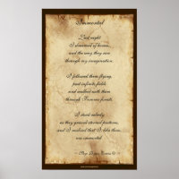 "Immortal" Horse Lover Spiritual Poetry Poster