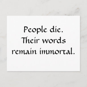 Immortal Words Postcard