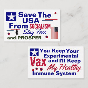 Immune health socialism business card