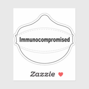 Immunocompromised vinyl sticker