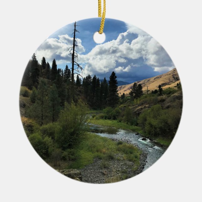 Imnaha River, OR Ceramic Tree Decoration (Front)