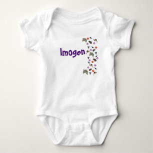 Imogen, Name Logo With Australian Wildlife, Baby B Bodysuit