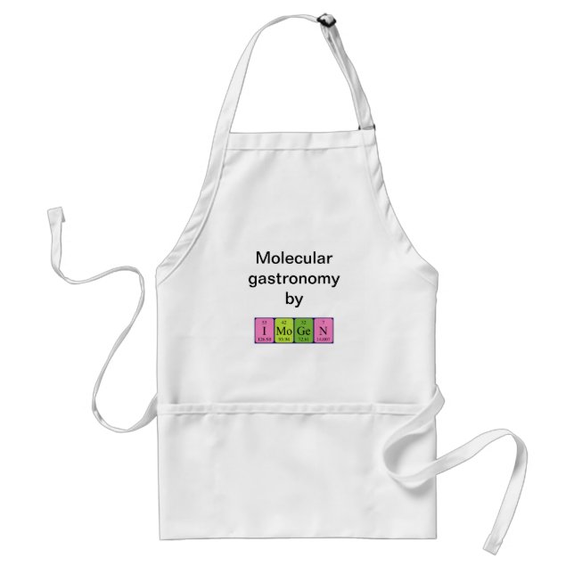 Imogen periodic table name apron (Front)