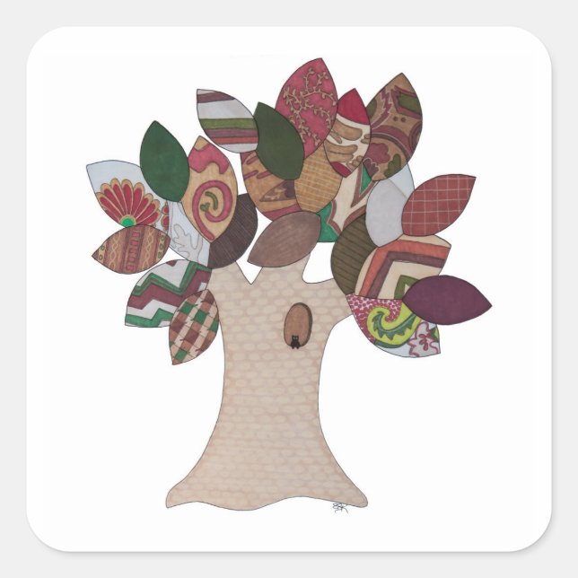 Imp Tree Square Sticker (Front)