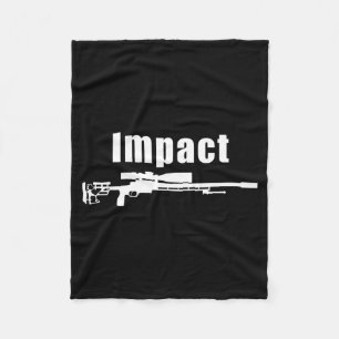 Impact Precision Long Range Shooter Marksman Fleece Blanket