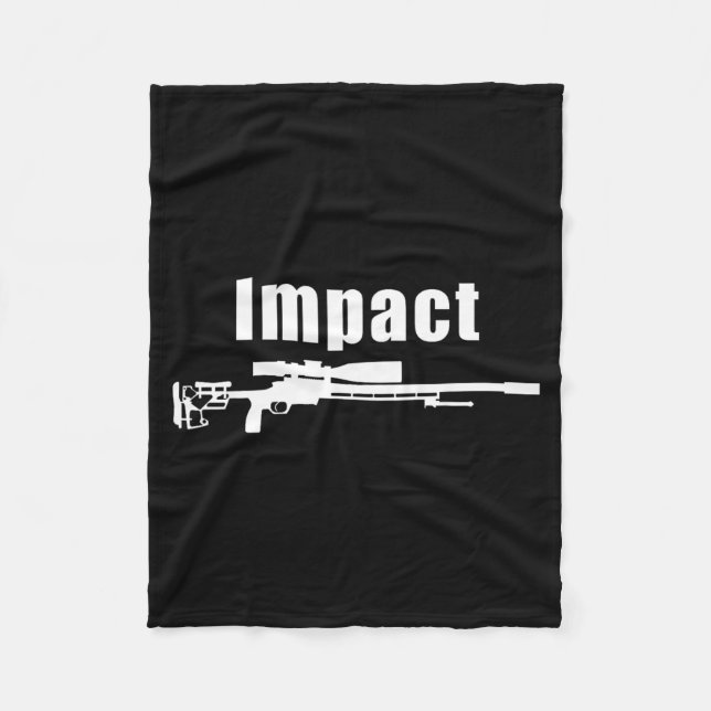 Impact Precision Long Range Shooter Marksman Fleece Blanket (Front)