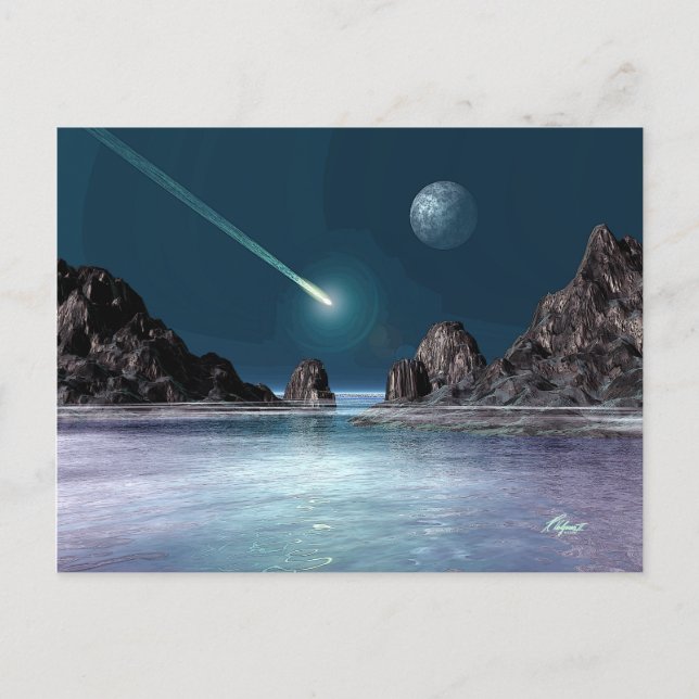 IMPACT Sci-Fi Retro Space Art Postcard (Front)