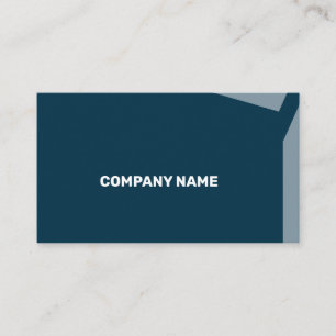 Impacty Blue Corporate Flat Shapes Business Card