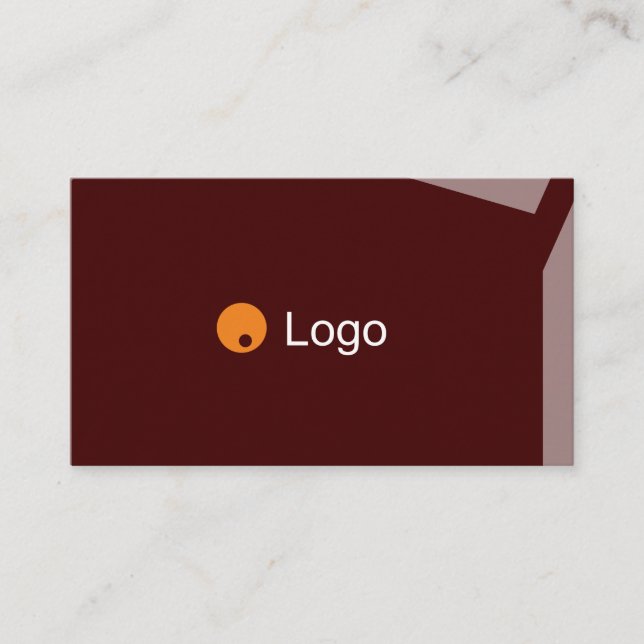 Impacty Bordeaux Corporate Flat Shapes Business Card (Front)