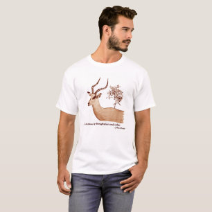 Impala Antelope Animal Wildlife John Muir Quote T-Shirt