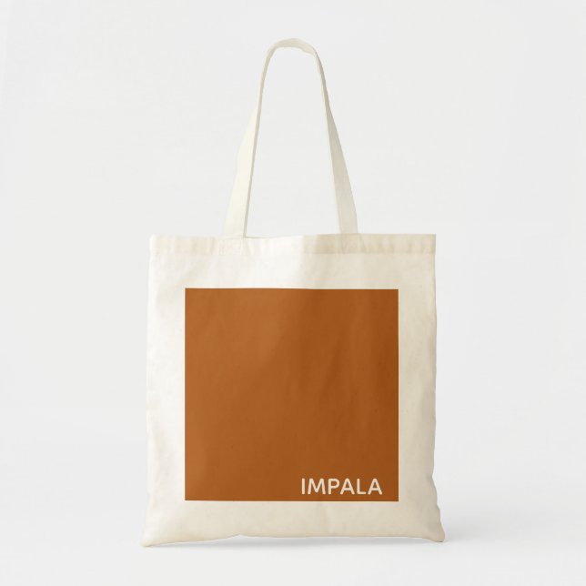 Impala brown color name tote bag (Front)