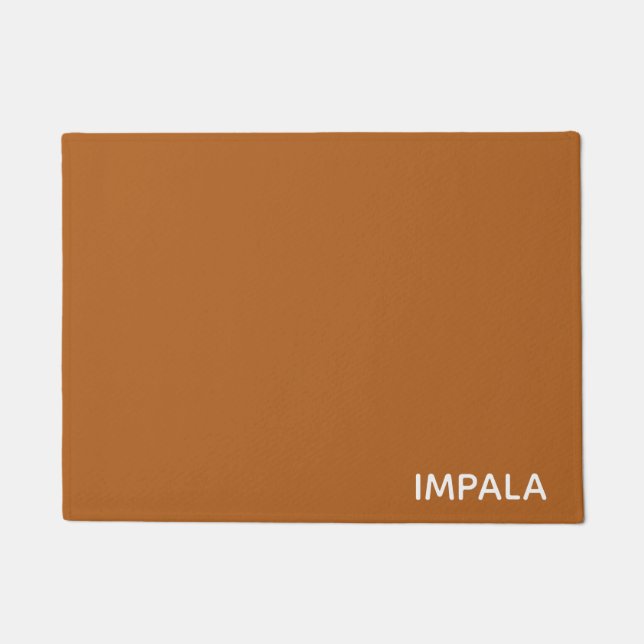 Impala brown colour name doormat (Front)