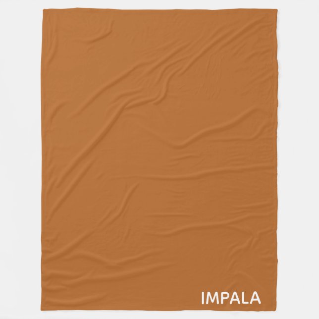 Impala brown colour name fleece blanket (Front)