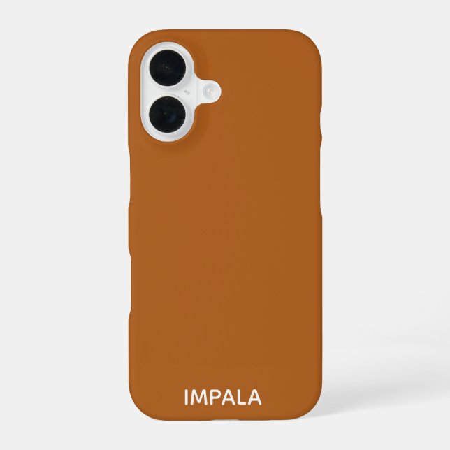 Impala brown colour name iPhone 16 case (Back)