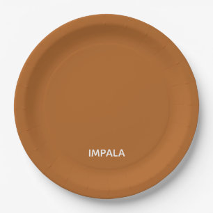 Impala brown colour name paper plate