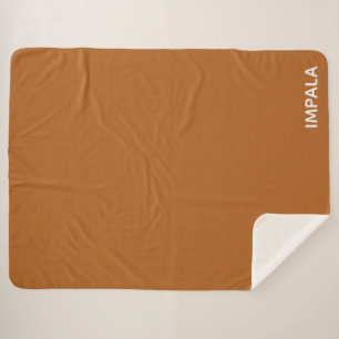 Impala brown colour name sherpa blanket