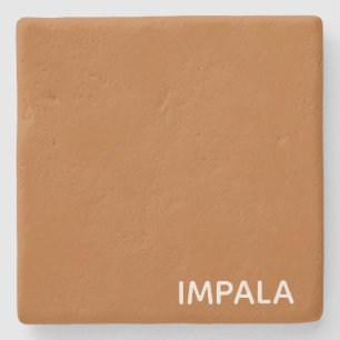 Impala brown colour name stone coaster