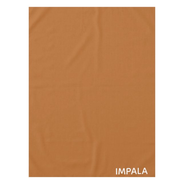 Impala brown colour name tablecloth (Front)