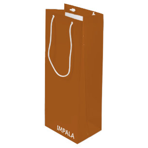 Impala brown colour name wine gift bag