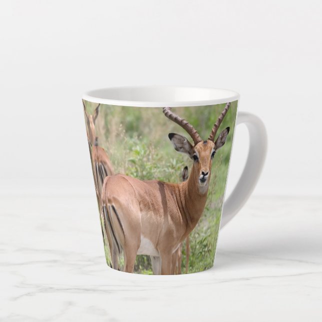Impala In The Okavango Delta Latte Mug (Right Angle)