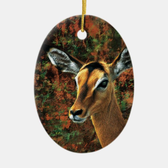 Impala Lady fantasy art  hanging decoration (Front)