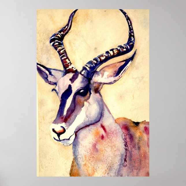 Impala Watercolor Poster (Front)