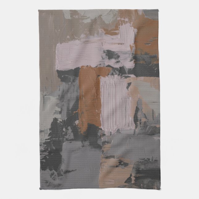 Impasto Abstract I Tea Towel (Vertical)
