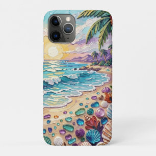 Impasto Beach and Sea Glass Sunset and Sunrise Case-Mate iPhone Case