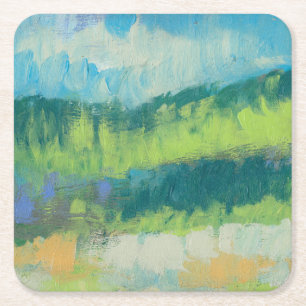 Impasto Field II Square Paper Coaster