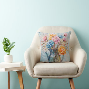 Impasto Floral Pitcher Cushion