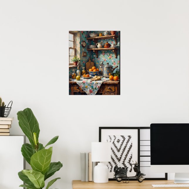 Impasto Kitchen Corner Poster (Home Office)