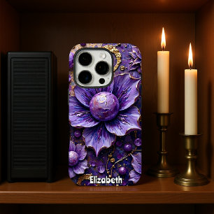 Impasto Painting of Lilac Flowers iPhone 16 Pro Case