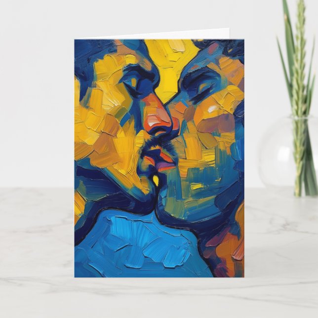 Impasto Passion Embrace Card (Front)