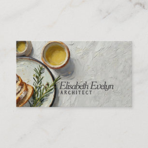 Impasto-Style Still Life of Bread 256 Business Card