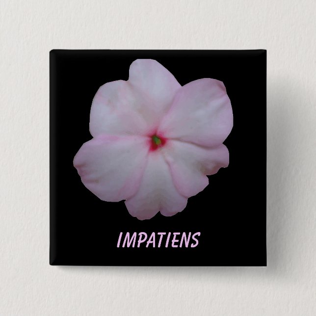 Impatiens Customizable Button (Front)