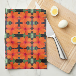 Impatiens Flower Pattern Tea Towel