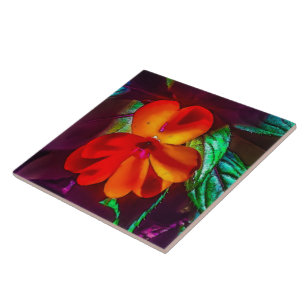 Impatiens Flower Tile