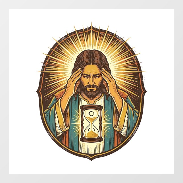 Impatient Jesus Loading Hourglass Slow Internet Te (Sheet)