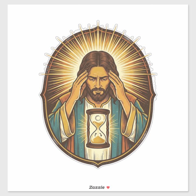 Impatient Jesus Loading Hourglass Slow Internet Te (Sheet)
