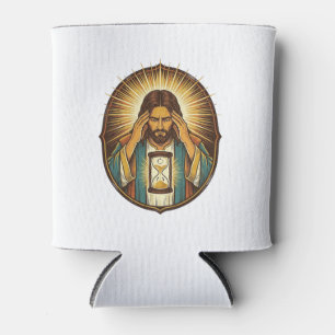 Impatient Jesus Loading Hourglass Slow Internet Te Can Cooler