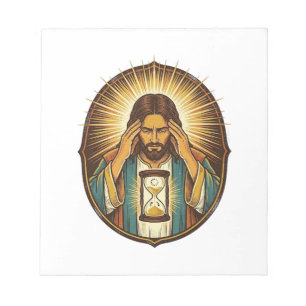 Impatient Jesus Loading Hourglass Slow Internet Te Notepad