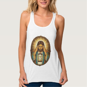 Impatient Jesus Loading Hourglass Slow Internet Te Singlet