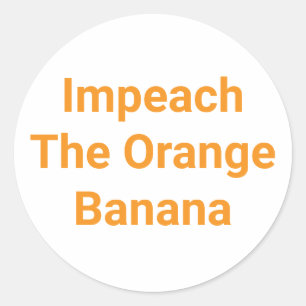 Impeace The Orange Banana Hankamer Artjunkhaus Yum Classic Round Sticker