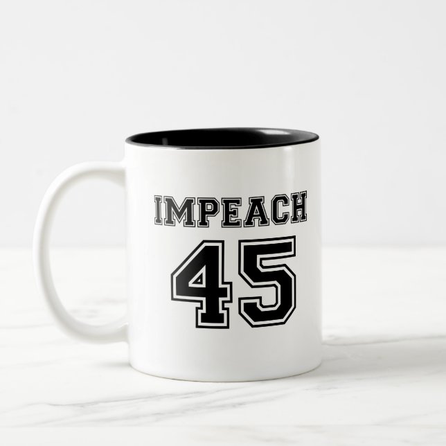 Impeach 45 Two-Tone coffee mug (Left)