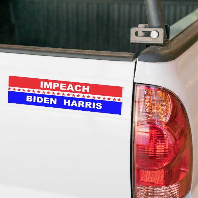 Impeach Biden Harris Bumper Sticker (On Truck)
