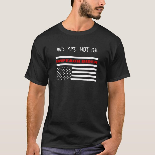 Impeach Biden Shirt Anti Biden Upside Down Flag Sh (Front)