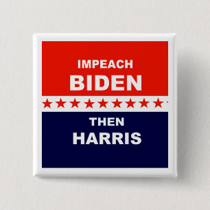 Impeach Biden Than Harris 15 Cm Square Badge