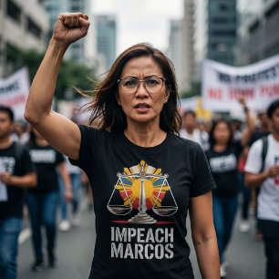Impeach Marcos Filipino Corruption Protest Tri-Blend Shirt