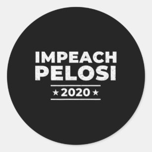 Impeach Nancy Pelosi Pro Trump Shifty Schiff Ukrai Classic Round Sticker