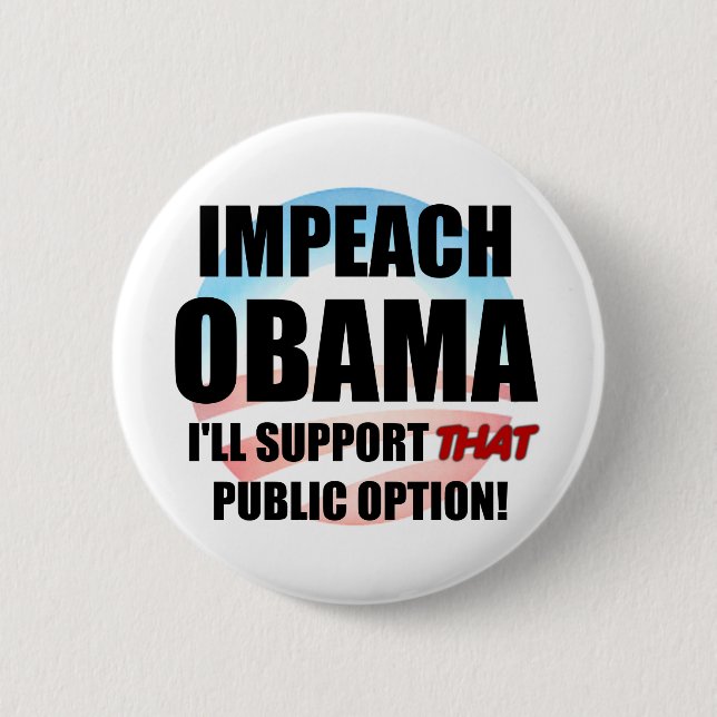 Impeach Obama 6 Cm Round Badge (Front)